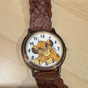 Vintage Timex Simba Brown Leather Watch needs new battery